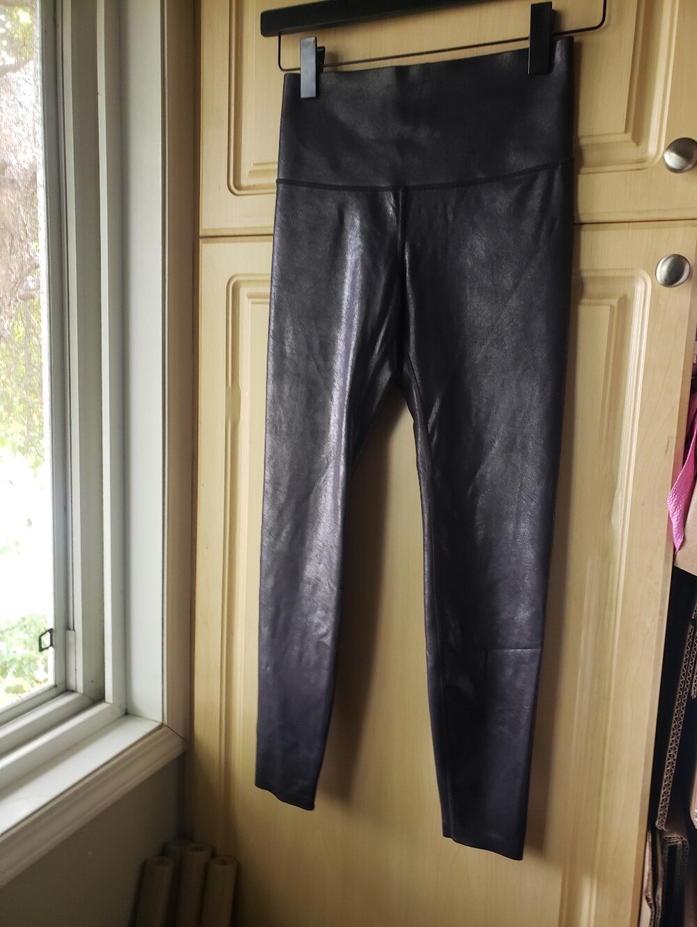 knix Black Faux Leather Jeggings